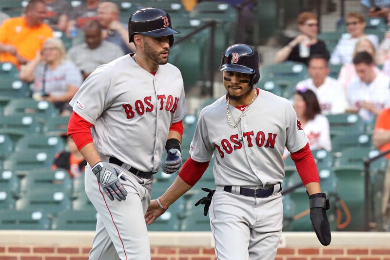 Red Sox designated outfielders JD Martinez and Mookie Betts