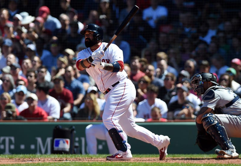 Boston Red Sox catcher Sandy Leon