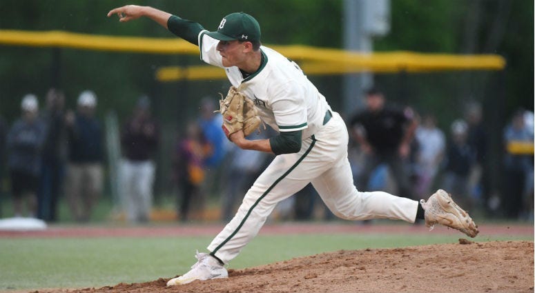 Delbarton vs. West Morris in the Morris County Tournament baseball final at Montville High School on Saturday, March 11, 2019. D pitcher #22 Jack Leiter. Delbarton Vs West Morris