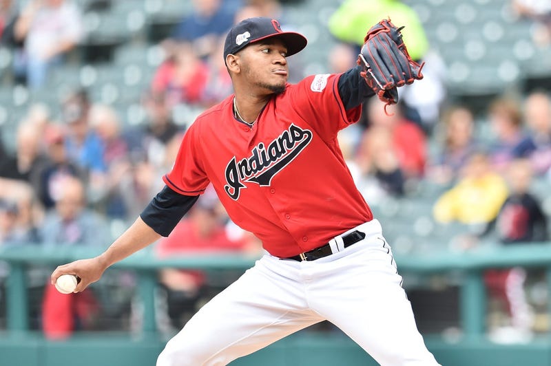 May 22, 2019; Cleveland, OH, USA; Cleveland Indians starting pitcher Jefry Rodriguez (68) throws a pitch during the first inning against the Oakland Athletics at Progressive Field. Mandatory Credit: Ken Blaze-USA TODAY Sports