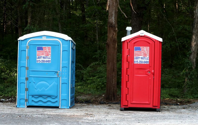A couple of porta potties are available at the trail head where the new Barfield Crescent mountain bike trails are located. 13 Bike Trail
