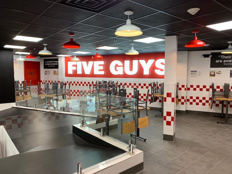 Five Guys Burger & Fries, Interior, Mezzanine