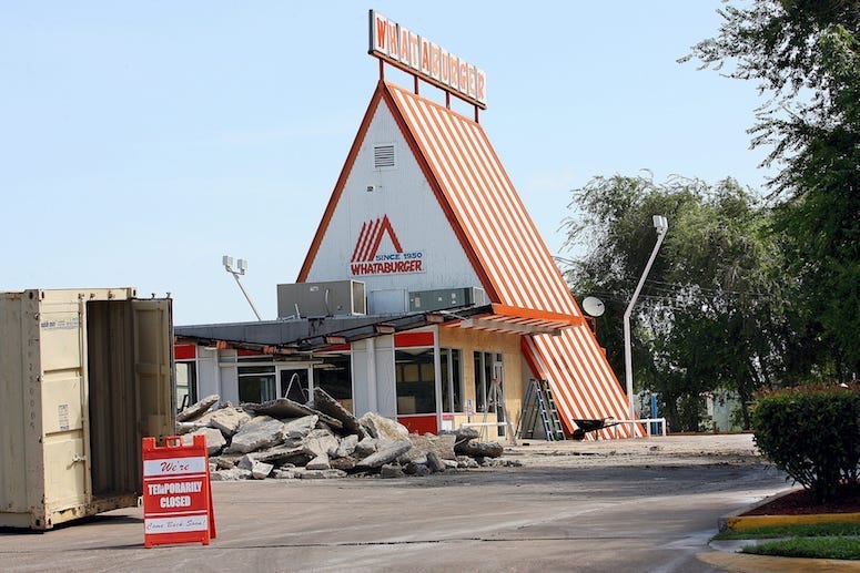 Whataburger, A-Frame, Corpus Christi, Construction, 2019