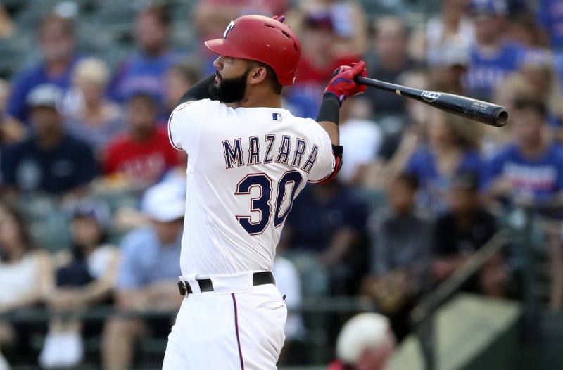 Texas Rangers right fielder Nomar Mazara