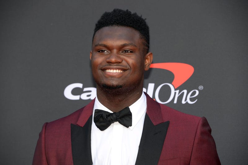 Jul 10, 2019; Los Angeles, CA, USA; New Orleans Pelicans player Zion Williamson arrives on the red carpet at Microsoft Theatre.