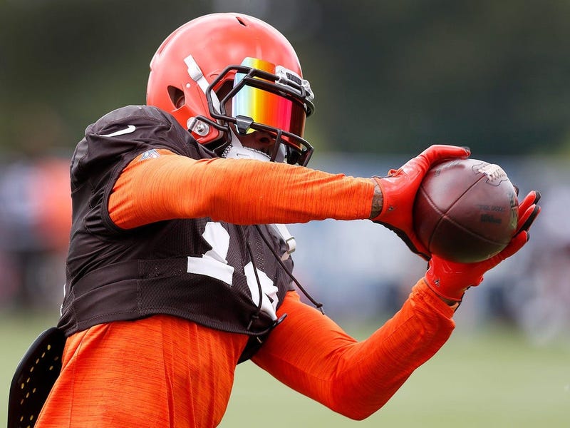 Cleveland Browns wide receiver Odell Beckham (13) during their preseason training camp practice at Grand Park in Westfield on Wednesday, August 14, 2019. Colts Preseason Training Camp
