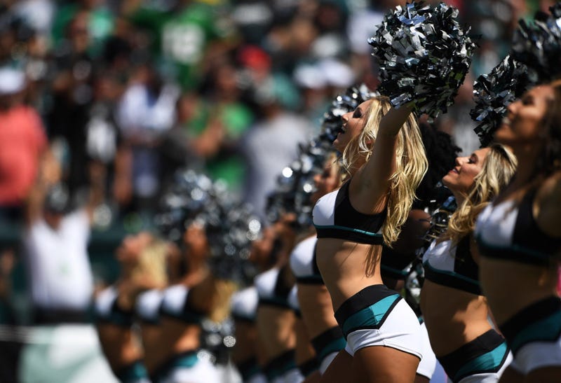 Sep 8, 2019; Philadelphia, PA, USA; Philadelphia Eagles cheerleaders perform during the second quarter against the Washington Redskins at Lincoln Financial Field. Mandatory Credit: James Lang-USA TODAY Sports