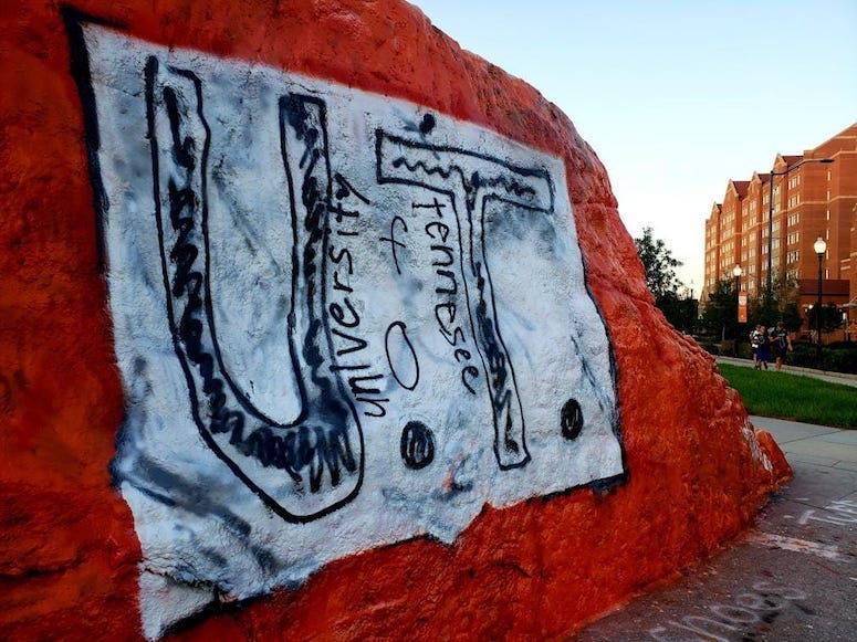 University of Tennessee, The Rock, Paint, Homemade Shirt