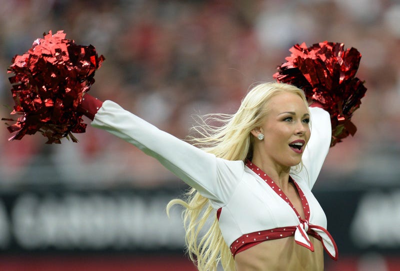 Sep 8, 2019; Glendale, AZ, USA; An Arizona Cardinals cheerleader during the game against the Detroit Lions at State Farm Stadium. Mandatory Credit: Joe Camporeale-USA TODAY Sports