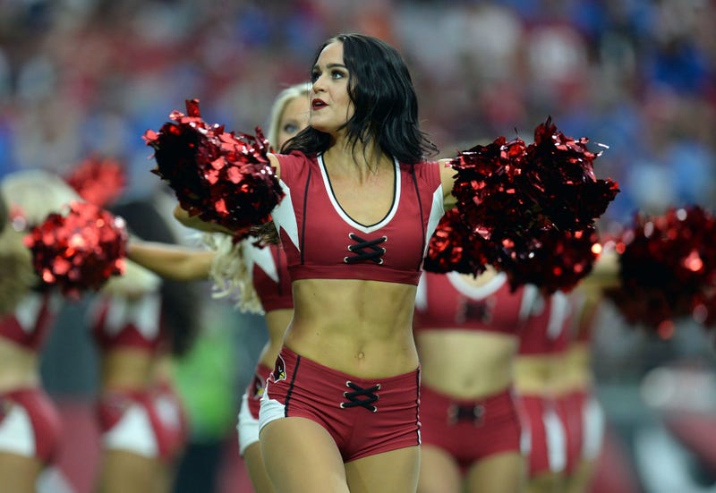 Sep 8, 2019; Glendale, AZ, USA; An Arizona Cardinals cheerleader during the game against the Detroit Lions at State Farm Stadium. Mandatory Credit: Joe Camporeale-USA TODAY Sports