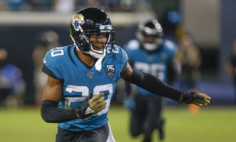 Jacksonville Jaguars cornerback Jalen Ramsey (20) runs a cover route during the second half against the Tennessee Titans at TIAA Bank Field. 