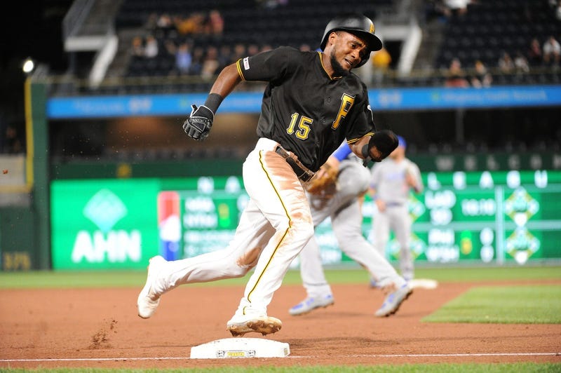 Pablo Reyes rounding the bases