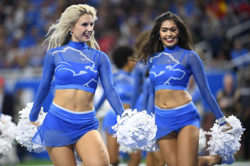 Sep 29, 2019; Detroit, MI, USA; Detroit Lions cheerleaders during the game against the Kansas City Chiefs at Ford Field. Mandatory Credit: Tim Fuller-USA TODAY Sports