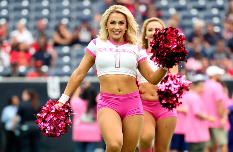 Oct 6, 2019; Houston, TX, USA; Houston Texans cheerleader performs before the game against the Atlanta Falcons at NRG Stadium. Mandatory Credit: Kevin Jairaj-USA TODAY Sports