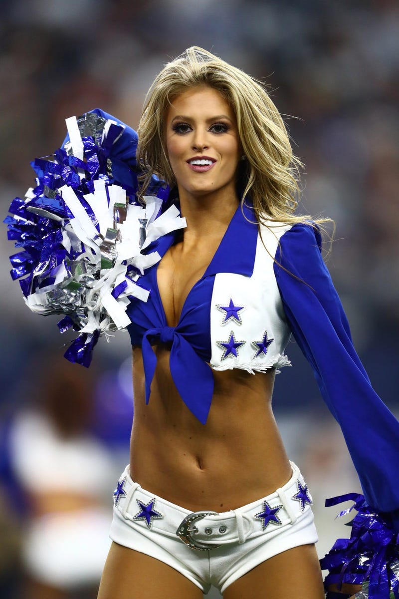 Oct 6, 2019; Arlington, TX, USA; Dallas Cowboys cheerleader performs during a timeout from the game against the Green Bay Packers at AT&T Stadium. Mandatory Credit: Matthew Emmons-USA TODAY Sports