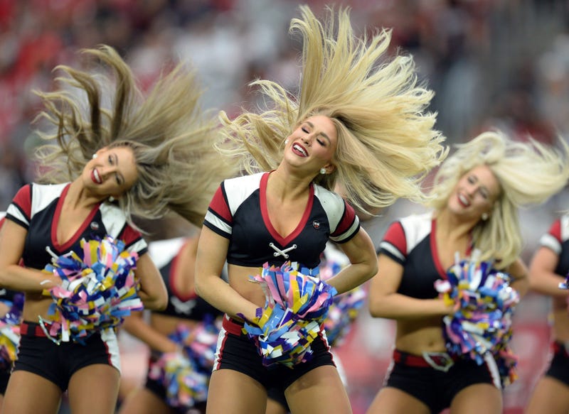 Oct 13, 2019; Glendale, AZ, USA; Arizona Cardinals cheerleaders perform during the first half of the game against the Atlanta Falcons at State Farm Stadium. Mandatory Credit: Joe Camporeale-USA TODAY Sports