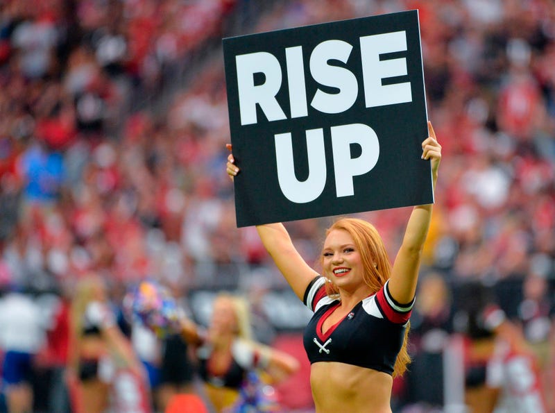Oct 13, 2019; Glendale, AZ, USA; An Arizona Cardinals cheerleader performs during the first half against the Atlanta Falcons at State Farm Stadium. Mandatory Credit: Casey Sapio-USA TODAY SportsOct 13, 2019; Glendale, AZ, USA; An Arizona Cardinals cheerle