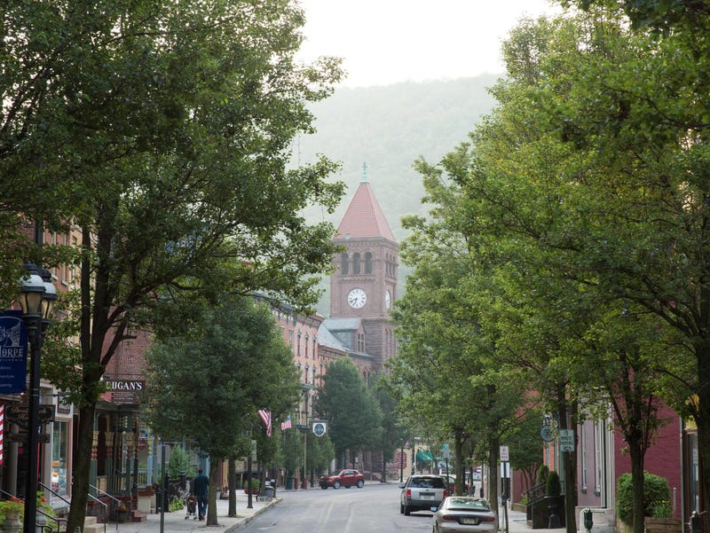 Jim Thorpe, Pa., is now thriving on tourism, including hiking, biking and whitewater rafting.