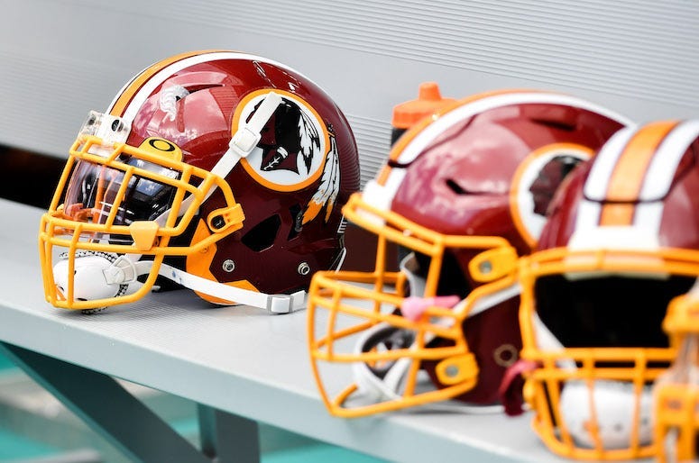 Washington Redskins, Helmets, Sideline, 2019
