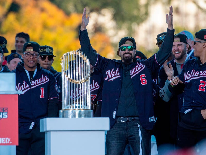 Washington Nationals third baseman Anthony Rendon at the World Series Championship Parade