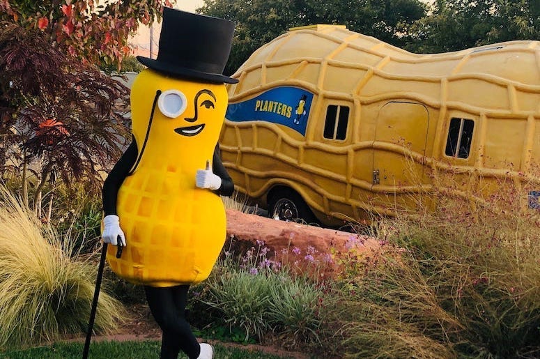 Mr. Peanut, Planters, Peanuts, Costume, Posing, Peanut Mobile