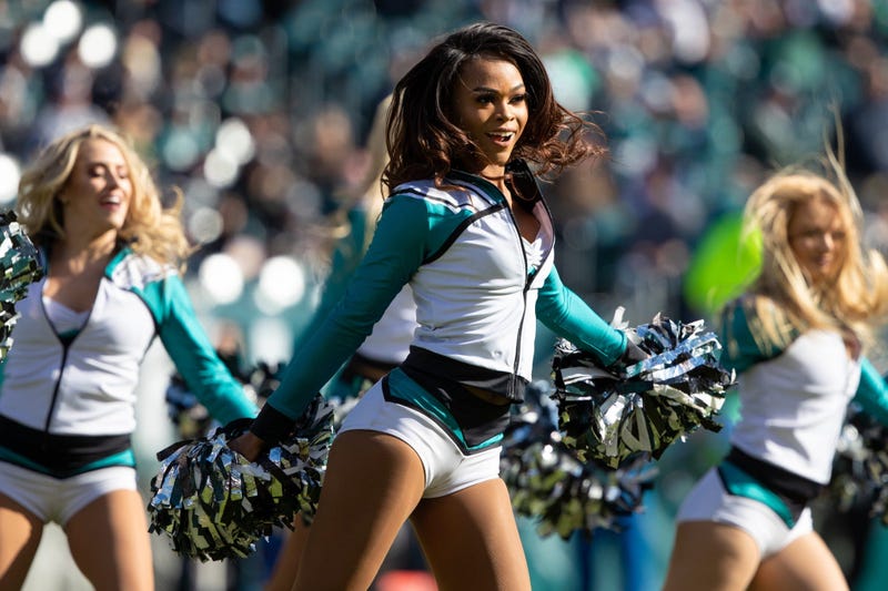 Nov 3, 2019; Philadelphia, PA, USA; Philadelphia Eagles cheerleaders perform in a game against the Chicago Bears at Lincoln Financial Field. Mandatory Credit: Bill Streicher-USA TODAY Sports