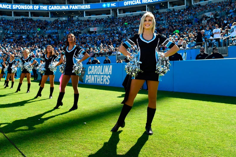 Nov 3, 2019; Charlotte, NC, USA; Carolina Panthers cheerleaders perform in the first quarter at Bank of America Stadium. Mandatory Credit: Bob Donnan-USA TODAY Sports