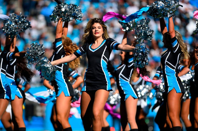 Nov 3, 2019; Charlotte, NC, USA; Carolina Panthers cheerleaders perform in the first quarter at Bank of America Stadium. Mandatory Credit: Bob Donnan-USA TODAY Sports