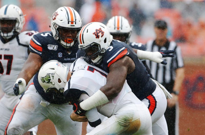 Marlon Davidson makes the tackle on Samson Quarterback Liam Welch