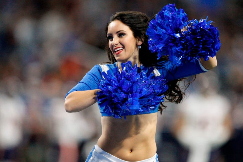 Nov 28, 2019; Detroit, MI, USA; Detroit Lions cheerleaders perform during the fourth quarter against the Chicago Bears at Ford Field. Mandatory Credit: Raj Mehta-USA TODAY Sports