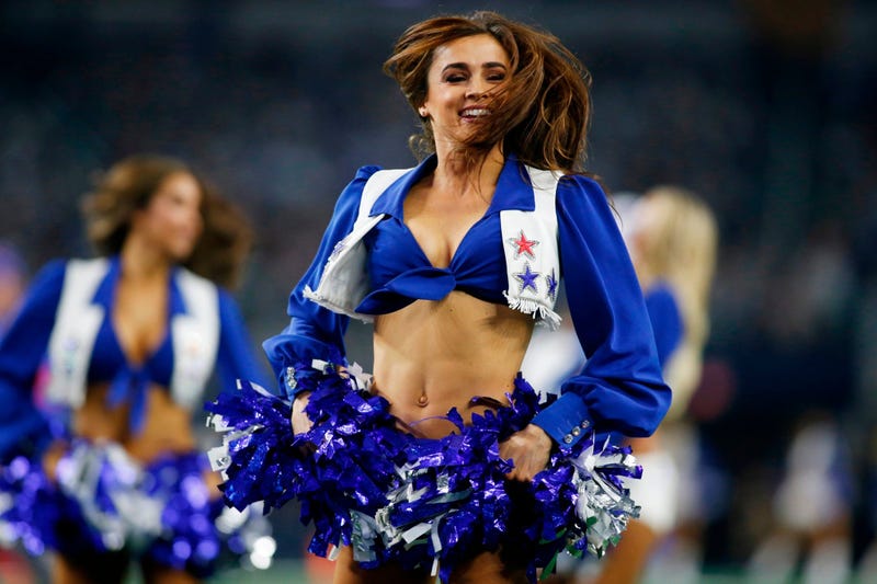 Nov 28, 2019; Arlington, TX, USA; Dallas Cowboys cheerleader performs during a time out in the game against the Buffalo Bills at AT&T Stadium. Mandatory Credit: Tim Heitman-USA TODAY Sports