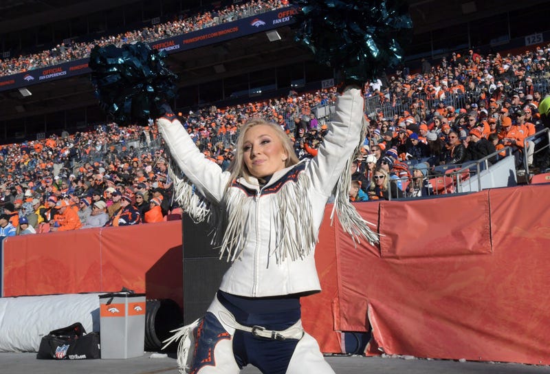 Dec 1, 2019; Denver, CO, USA; Denver Broncos cheerleaders perform in the first half against the Los Angeles Chargers at Empower Field at Mile High. Mandatory Credit: Kirby Lee-USA TODAY Sports