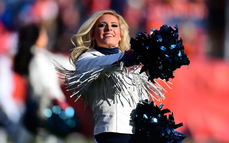 Dec 1, 2019; Denver, CO, USA; Denver Broncos cheerleader performs before the game against the Los Angeles Chargers at Empower Field at Mile High. Mandatory Credit: Ron Chenoy-USA TODAY Sports