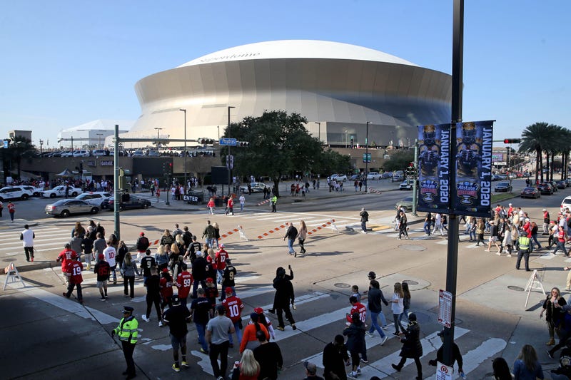 A general view of the Mercedes-Benz Superdome before the game between the New Orleans Saints and the San Francisco 49ers.