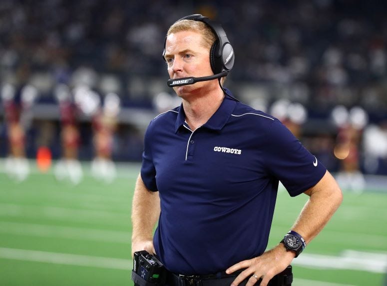 Jason Garrett, Sidelines, Dallas Cowboys, Coaching, Dissapointed