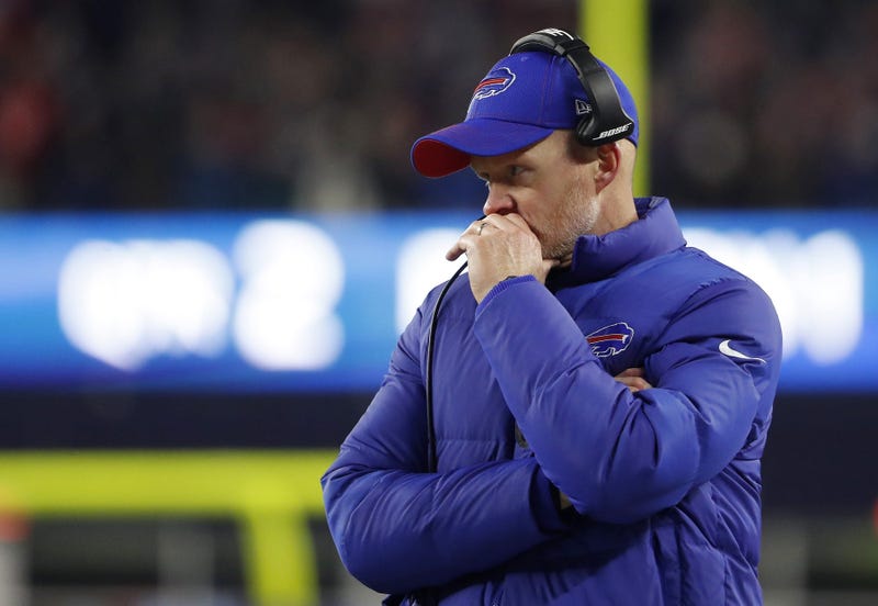 Buffalo Bills head coach Sean McDermott looks on during the second quarter of their game against the New England Patriots