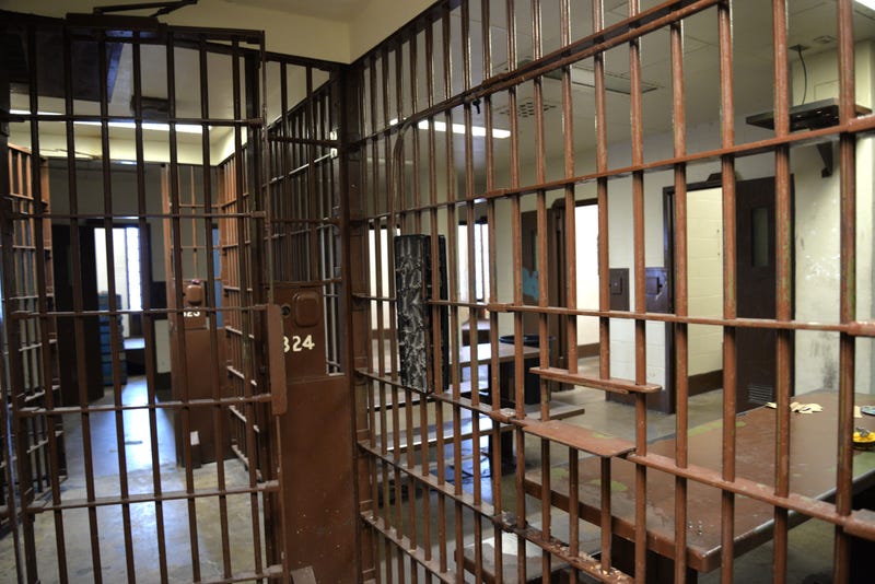 The old Augusta County Jail in downtown Staunton, which closed in 2006. The old jail is still inside the Augusta County District Courts Building and cells like these are still on the upper floors. Dsc 5100