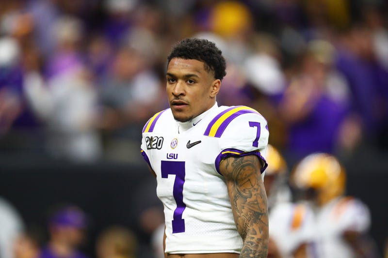 Jan 13, 2020; New Orleans, Louisiana, USA; LSU Tigers safety Grant Delpit (7) against the Clemson Tigers in the College Football Playoff national championship game at Mercedes-Benz Superdome. Mandatory Credit: Mark J. Rebilas-USA TODAY Sports