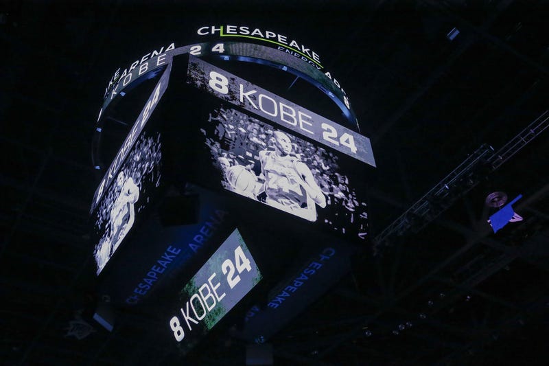 The Oklahoma City Thunder have a moment of silence for Kobe Bryant before the start of a game against the Dallas Mavericks at Chesapeake Energy Arena.