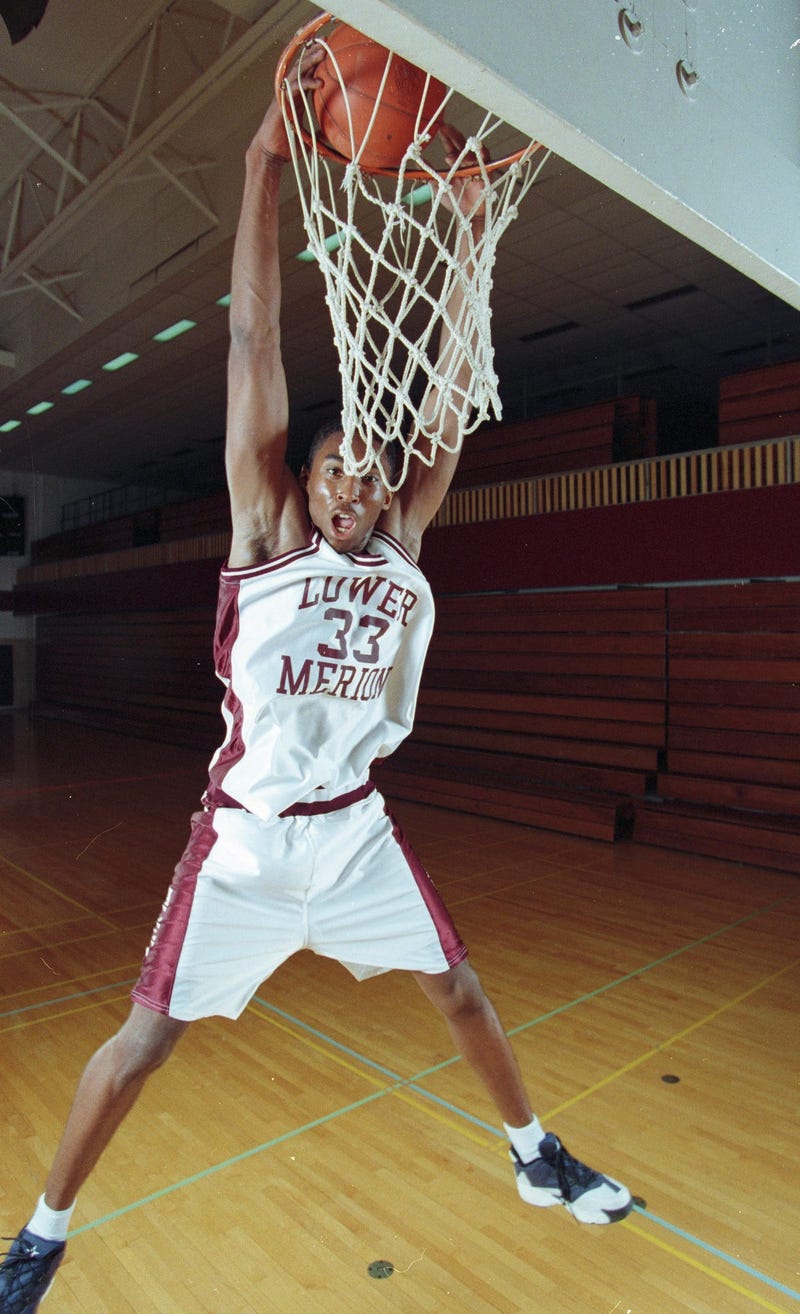 Lower Merion High School senior Kobe Bryant is photographed at Lower Merion High School in Ardmore, PA.