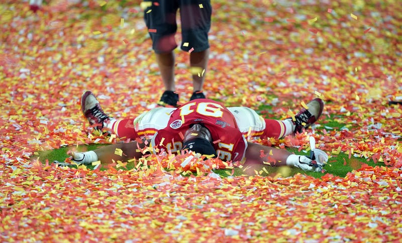 ; Kansas City Chiefs nose tackle Derrick Nnadi (91) celebrates