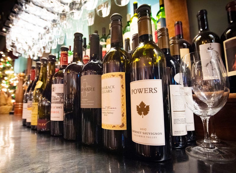 Bottles of wine for by the glass service at Northampton Wine and Dine 0220 Tg Drinks 08