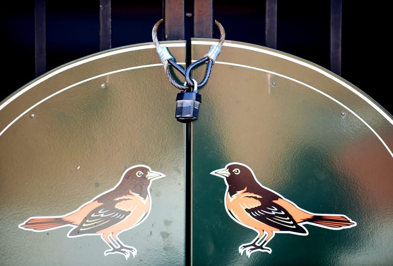 Oriole Park gates locked