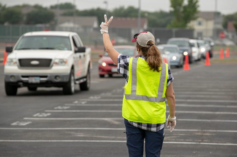 Food Bank drive-through distribution