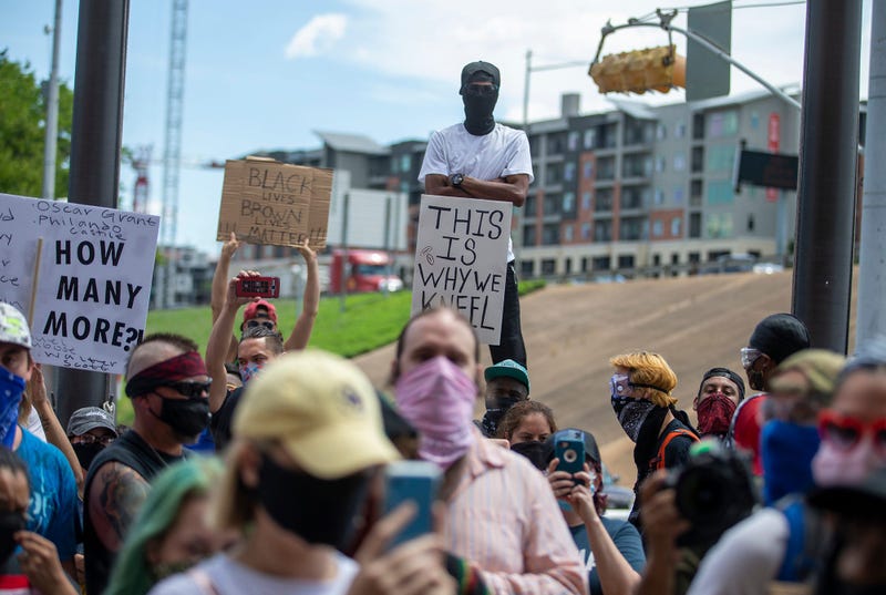 Protests in downtown Austin