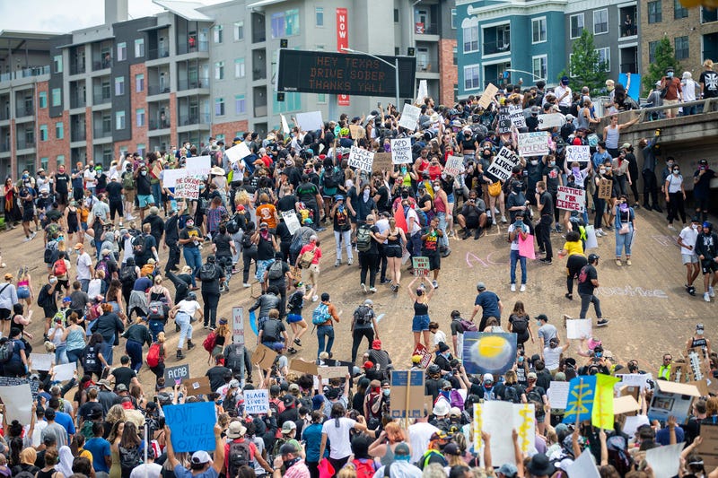 Protests in downtown Austin