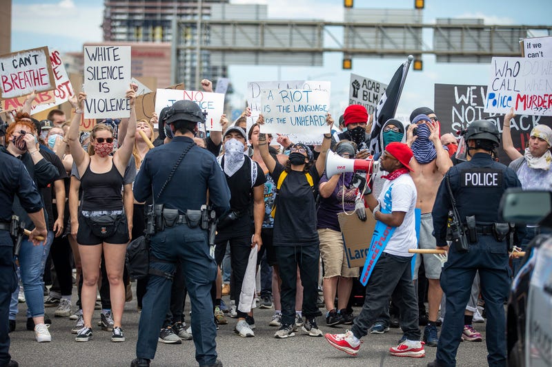 Protests in downtown Austin