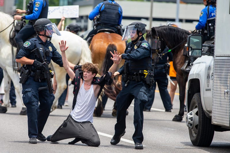 Protests in downtown Austin