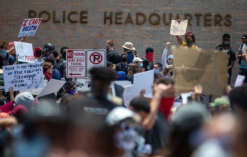 Protests in downtown Austin