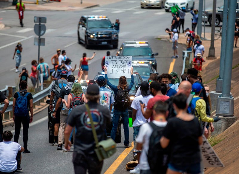 Protests in downtown Austin